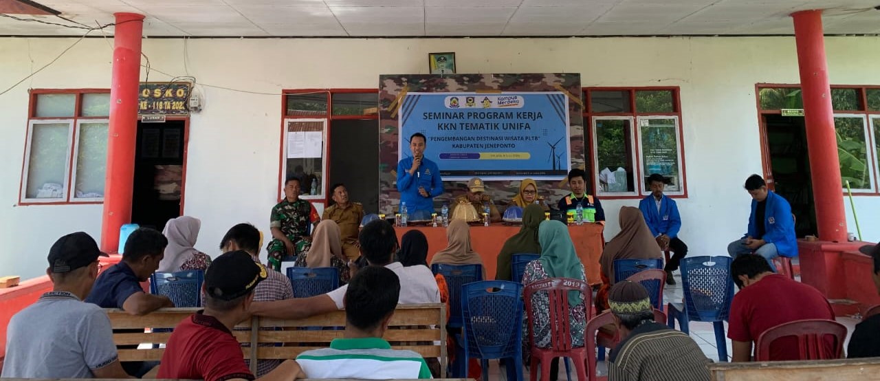 Mahasiswa KKN-T Unifa Paparkan Proker Pengembangan Destinasi Wisata PLTB di Hadapan Kadis Pariwisata Jeneponto
