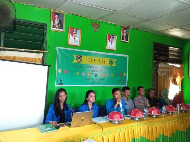 Peserta KKN-E Unifa Paparkan Empat Proker di Desa Mattirowalie