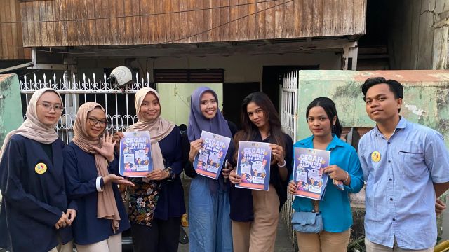 Kampanye Cegah Stunting Mahasiswa Ilmu Komunikasi Unifa Bersama Duta Genre Putri