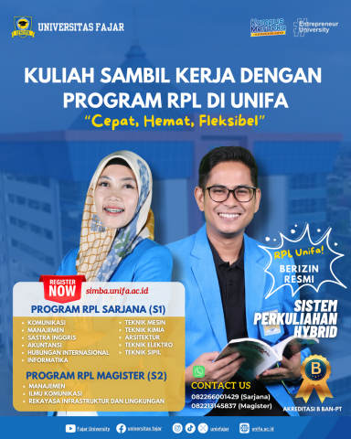 Begini Syarat dan Mekanisme Program  RPL di Unifa