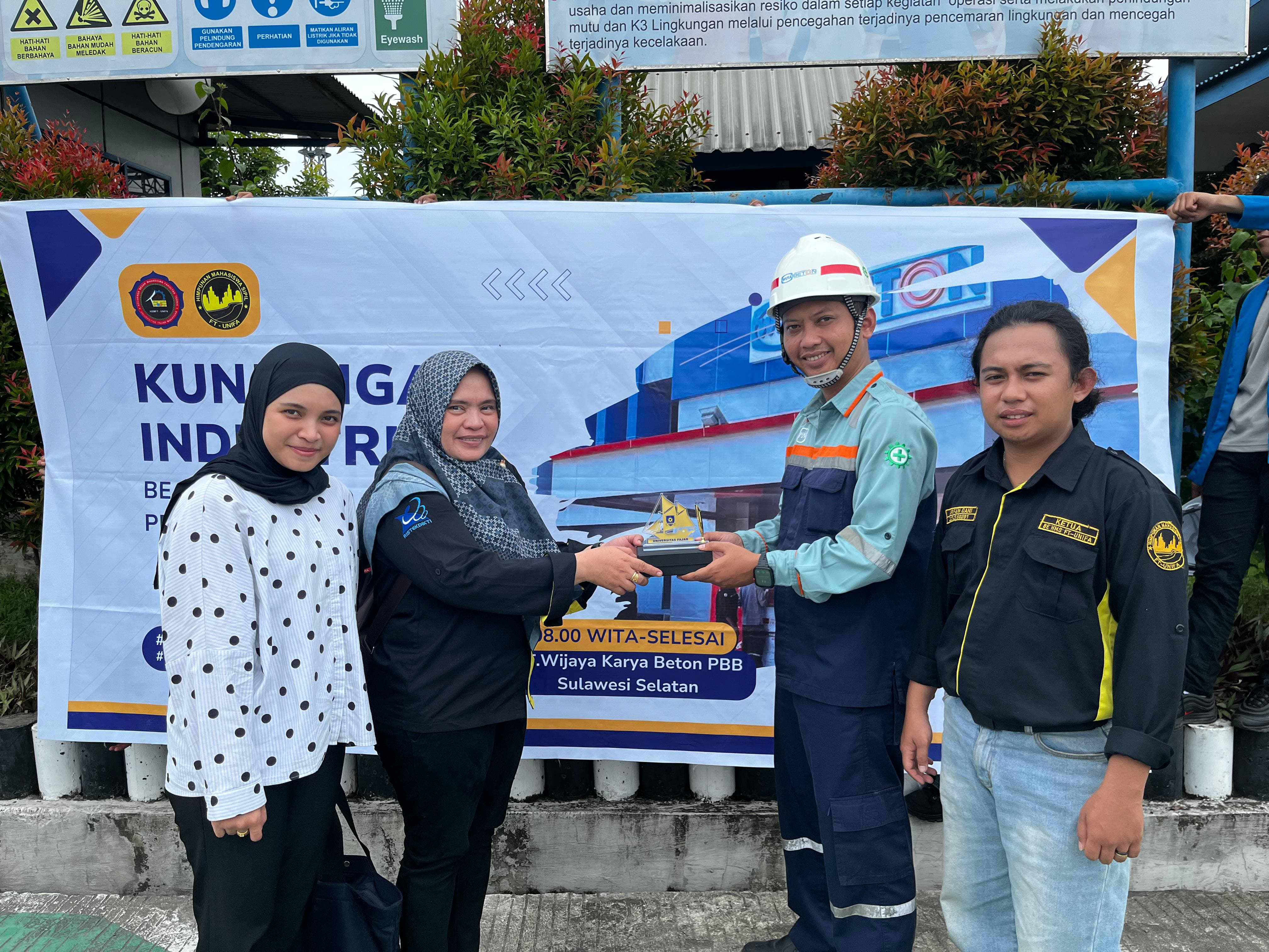 Prodi Teknik Sipil UNIFA Lakukan Kunjungan Industri ke PT WIKA Beton Sulsel