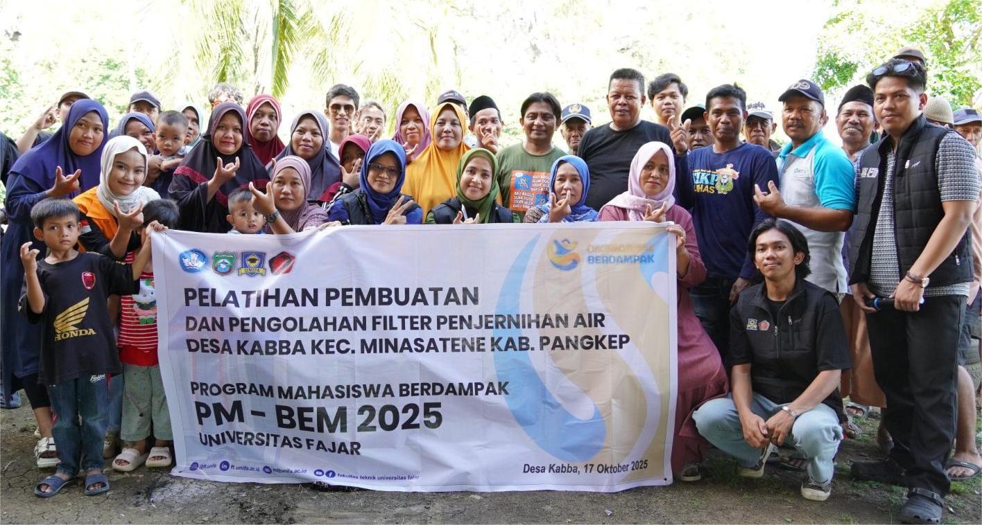 UNIFA Lanjutkan Program Pengabdian Masyarakat di Desa Kabba: Edukasi Pengolahan Limbah Cangkang Kerang Jadi Solusi Air Bersih